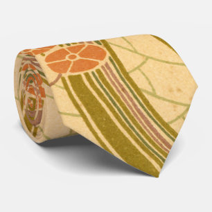 Rene Beauclair’s Art Nouveau Curvy Floral Pattern Tie