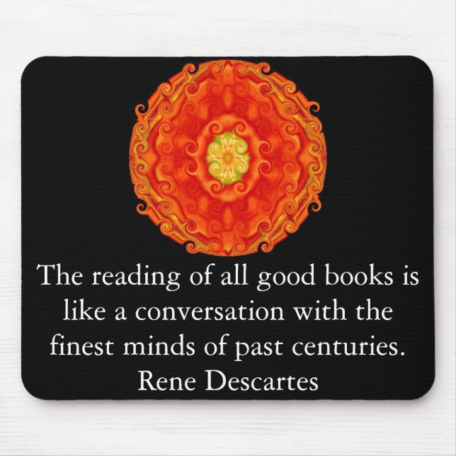 Rene Descartes Literature Quote Mouse Mat (Front)