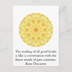 Rene Descartes Literature Quote Postcard