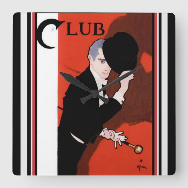 Rene Gruau Club Wall Clock (Front)