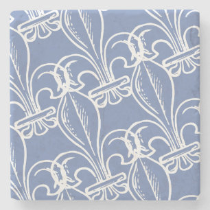René Levesques Citation Peuple Québec Fleur de Lys Stone Coaster