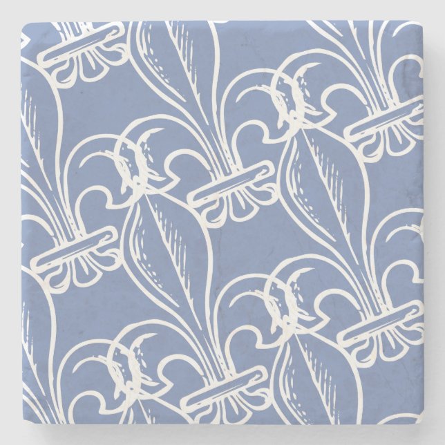René Levesques Citation Peuple Québec Fleur de Lys Stone Coaster (Front)
