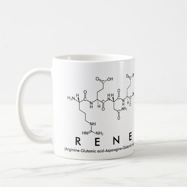 Rene peptide name mug (Left)
