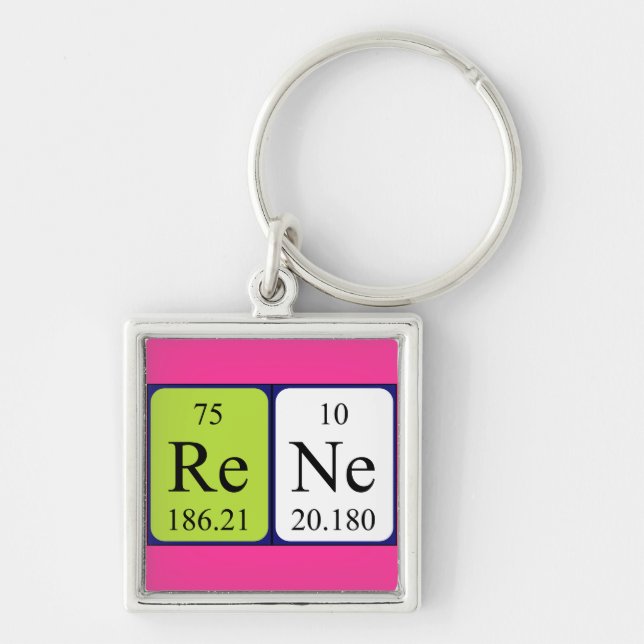 Rene periodic table name keyring (Front)