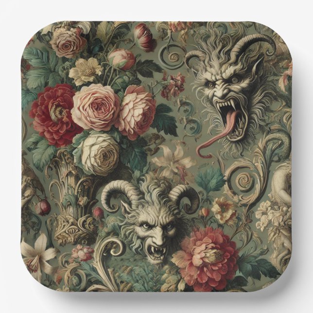 🩸 Renegade Harvest – Gothic Victorian Paper Plate (Front)