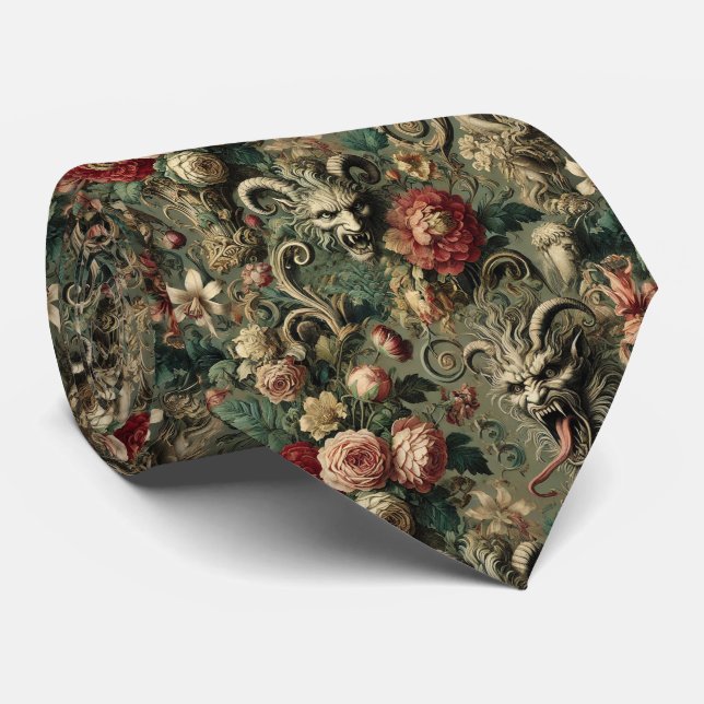 🩸 Renegade Harvest – Gothic Victorian  Tie (Rolled)