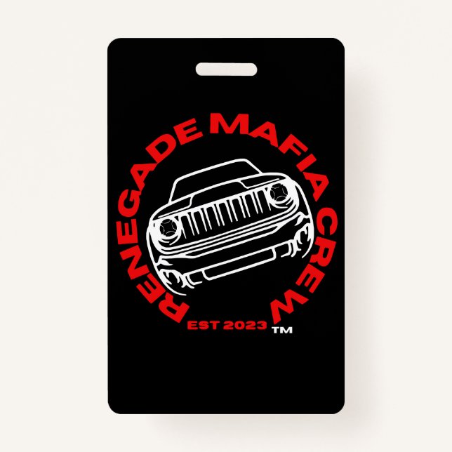Renegade Mafia Crew Badge ID Badge (Front)