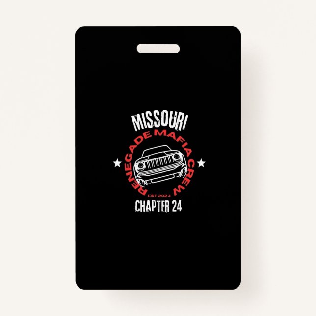 Renegade Mafia Crew Missouri Chapter Badge ID Badge (Front)