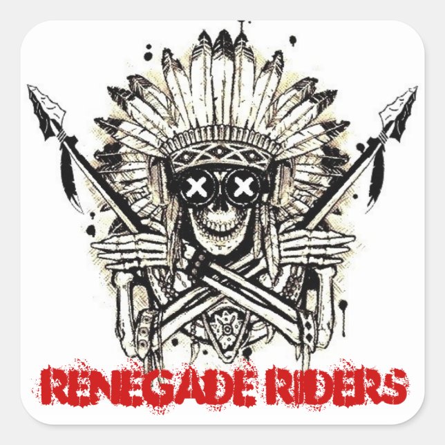 Renegade Riders Square Sticker (Front)