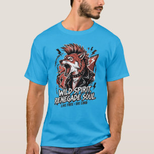Renegade Wild Spirit Fox Punk Streetwear Embrace T-Shirt