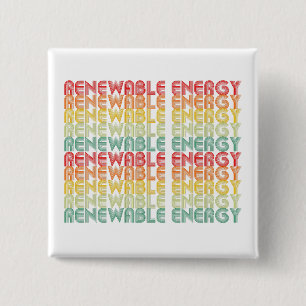 Renewable Energy 15 Cm Square Badge
