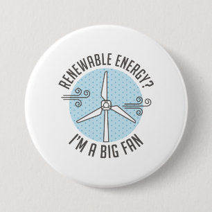 Renewable Energy 7.5 Cm Round Badge