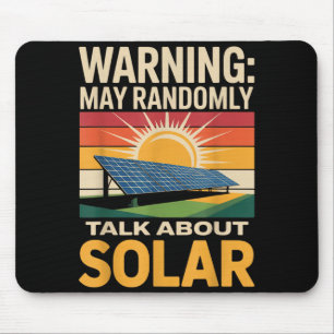 Renewable Energy Randomly Talk Solar Panel Solar Mouse Mat