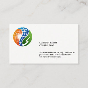 Renewable Solar Energy Logo Business Card