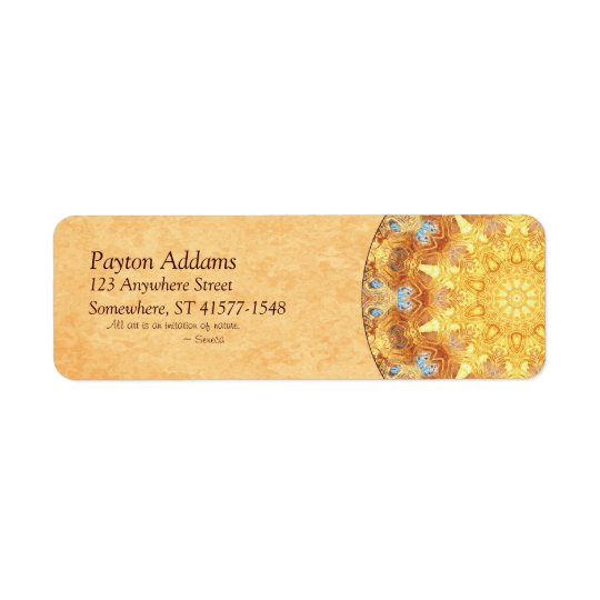 Renewal Mandala Return Address Avery Label Return Address Label