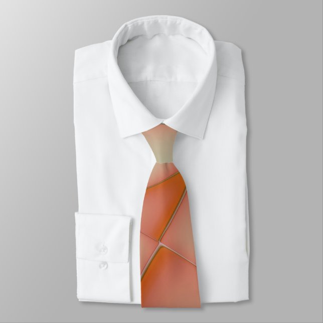 Renewed peach convex piece cutouts tie (Tied)