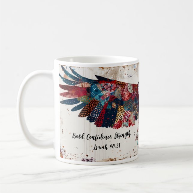 Renewed Strength: Isaiah 40:31 Personalised Mug (Left)