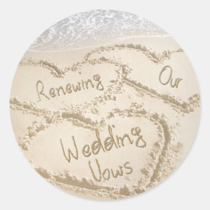 Renewing Our Wedding Vows ROUND STICKERS