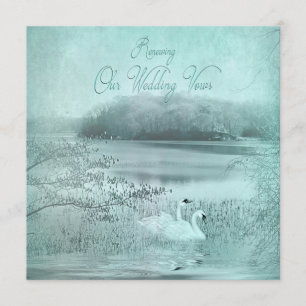 RENEWING VOWS INVITATION - SCENIC SWAN/LAKE