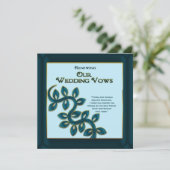 RENEWING WEDDING VOWS INVITATION - BLUE GOLD (Standing Front)
