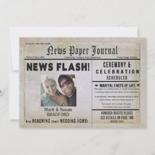 Renewing Wedding Vows Invitation, New Paper, Photo Invitation