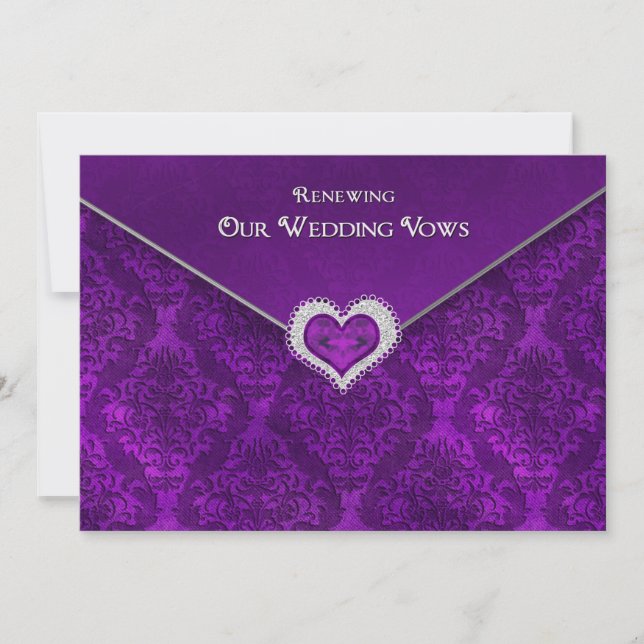 RENEWING WEDDING VOWS - Invitation-Sealedw/Jewel Invitation (Front)