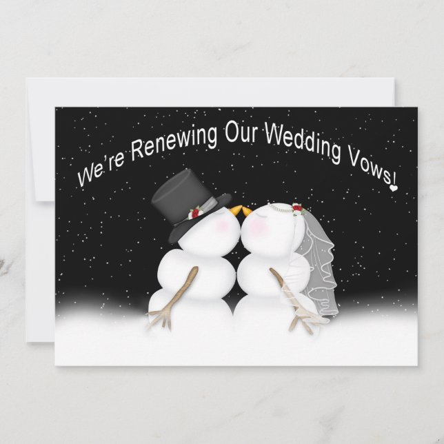 RENEWING WEDDING VOWS - INVITATION - WINTER/SNOW (Front)