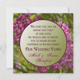 Renewing Wedding Vows Invitations - Lilacs/glass