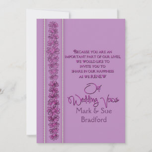 Renewing Wedding Vows - Radiant Orchid - Invitation