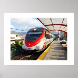 Renfe train at Los Boliches station, Costa del Sol Poster