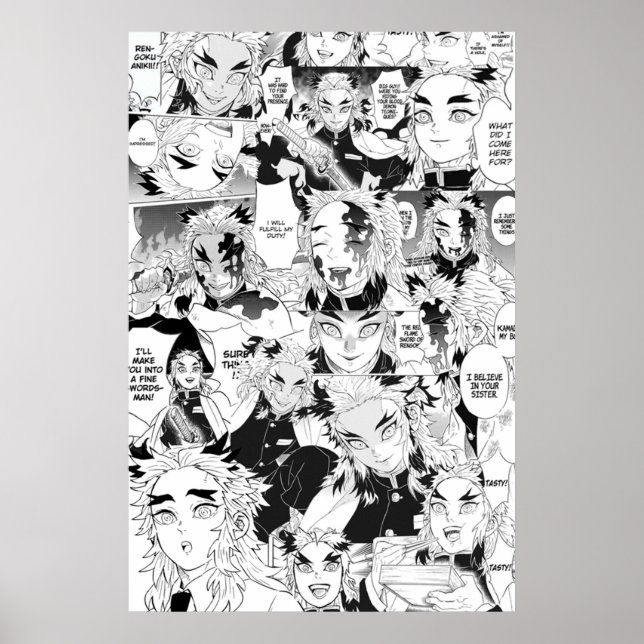 Rengoku Aniki Collage Demon Slayer  Poster (Front)