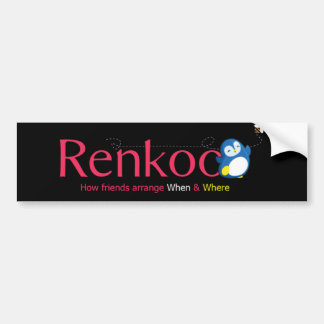 Renkoo: How Friend Arrange When And Where Bumper Sticker
