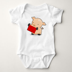 Renkoo Pig with Red Envelope Baby Bodysuit
