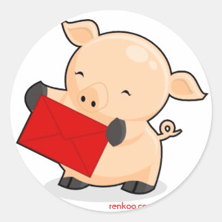 Renkoo Wishes You Wealth, renkoo.com Classic Round Sticker