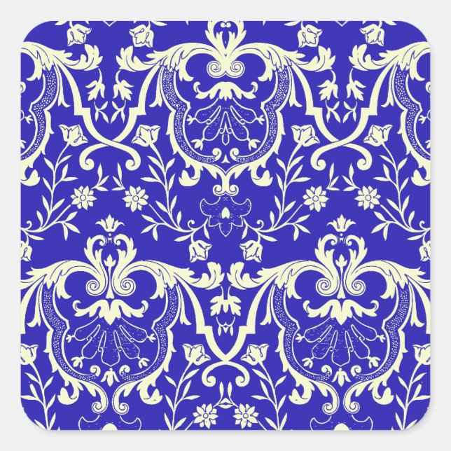 Rennaisance Damask #1 @ Sonolotre Square Sticker (Front)