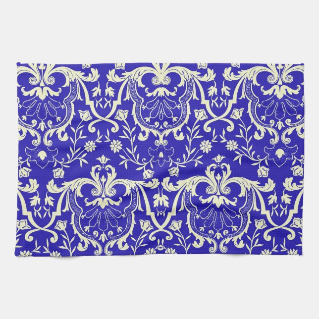 Rennaisance Damask #1 @ Sonolotre Tea Towel (Horizontal)