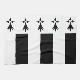 rennes city flag france brittany region symbol tea towel