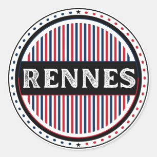 Rennes City Pride Emblem – French Identity Classic Round Sticker