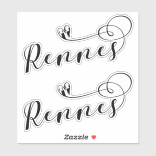 Rennes Flag in Heart, Roazhon, Breton