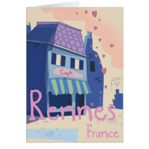 Rennes France vintage cartoon