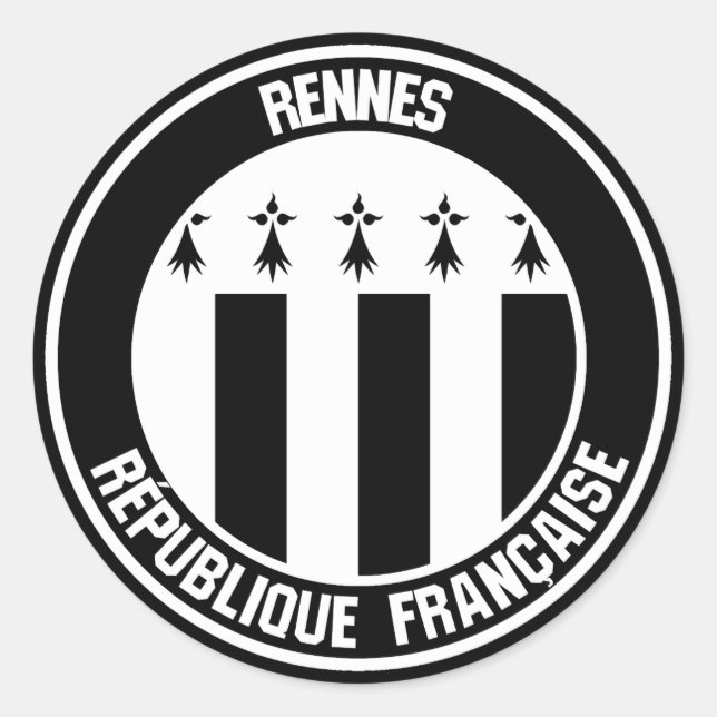 Rennes Round Emblem Classic Round Sticker (Front)