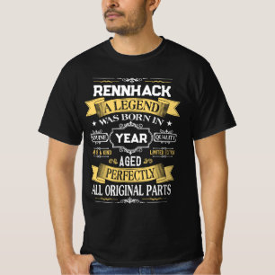RENNHACK A Legend Was Born in Year T-Shirt