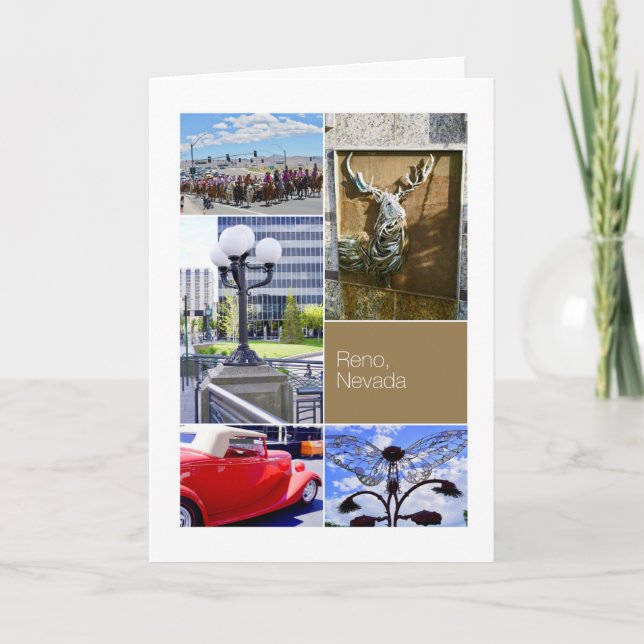 Reno city, Nevada, photo-collage Card (Front)