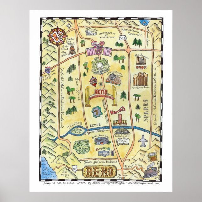 Reno Map Poster (Front)