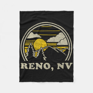 Reno Nevada Nv T Shirt Vintage Hiking Mountains Te Fleece Blanket