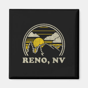 Reno Nevada Nv T Shirt Vintage Hiking Mountains Te Magnet