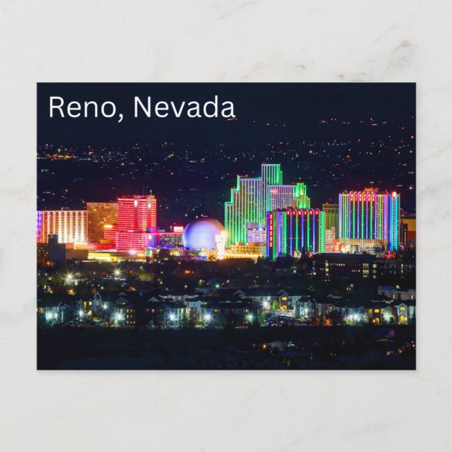 Reno, Nevada Postcard Souvenir Travel City (Front)