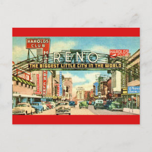 Reno Nevada Retro  Postcard