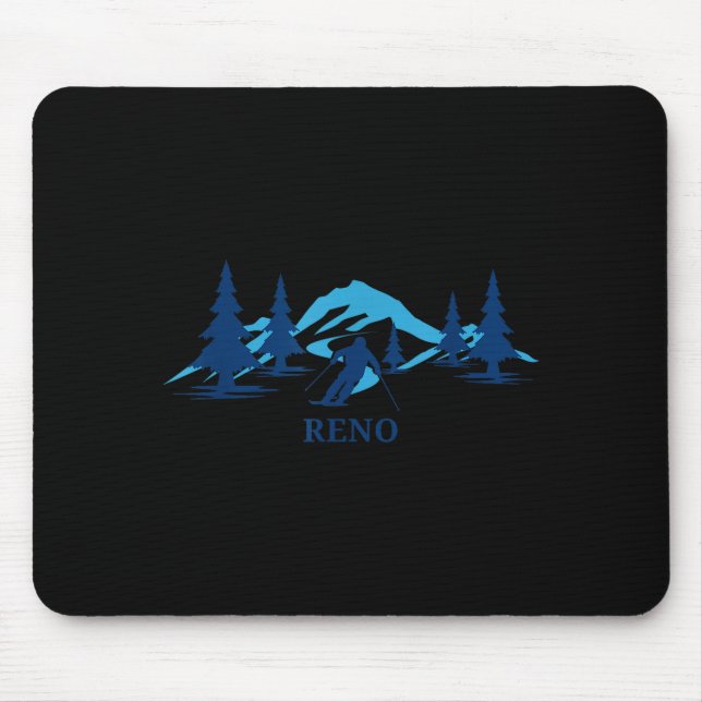 Reno nevada ski resort skiing skier  mouse mat (Front)
