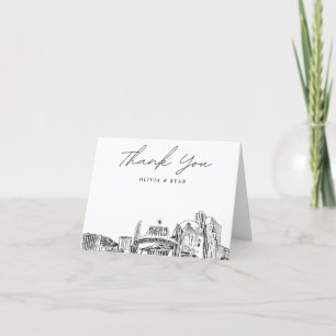 Reno Nevada Skyline Blank Thank You Card